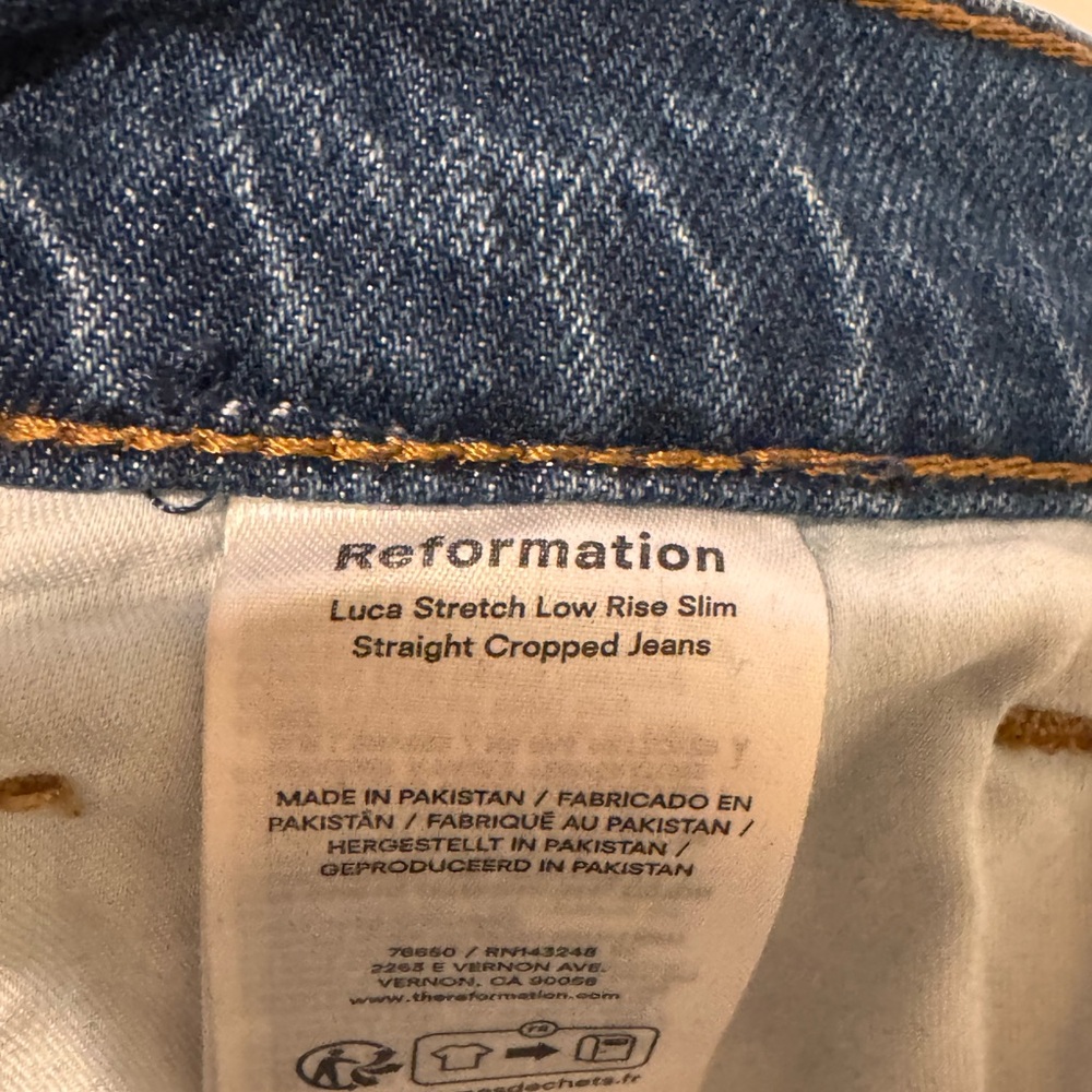 Luca Stretch Low Rise Slim Straight Cropped Jeans - Picture 7 of 7